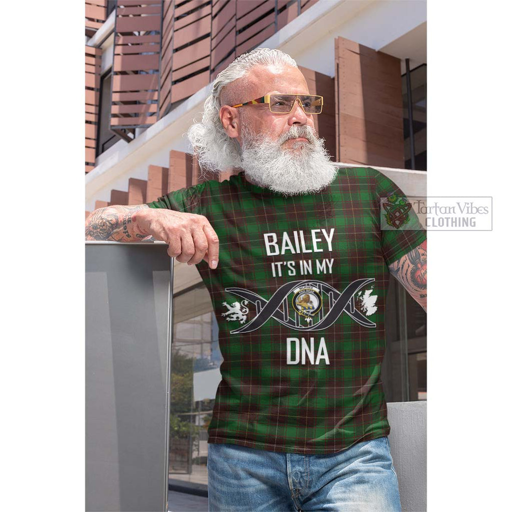 Tartan Vibes Clothing McPhee Hunting Tartan Cotton T-shirt with Family Crest DNA In Me Style