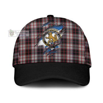Tartan Vibes Clothing Mcpherson Tartan Classic Cap with Family Crest In Me Style