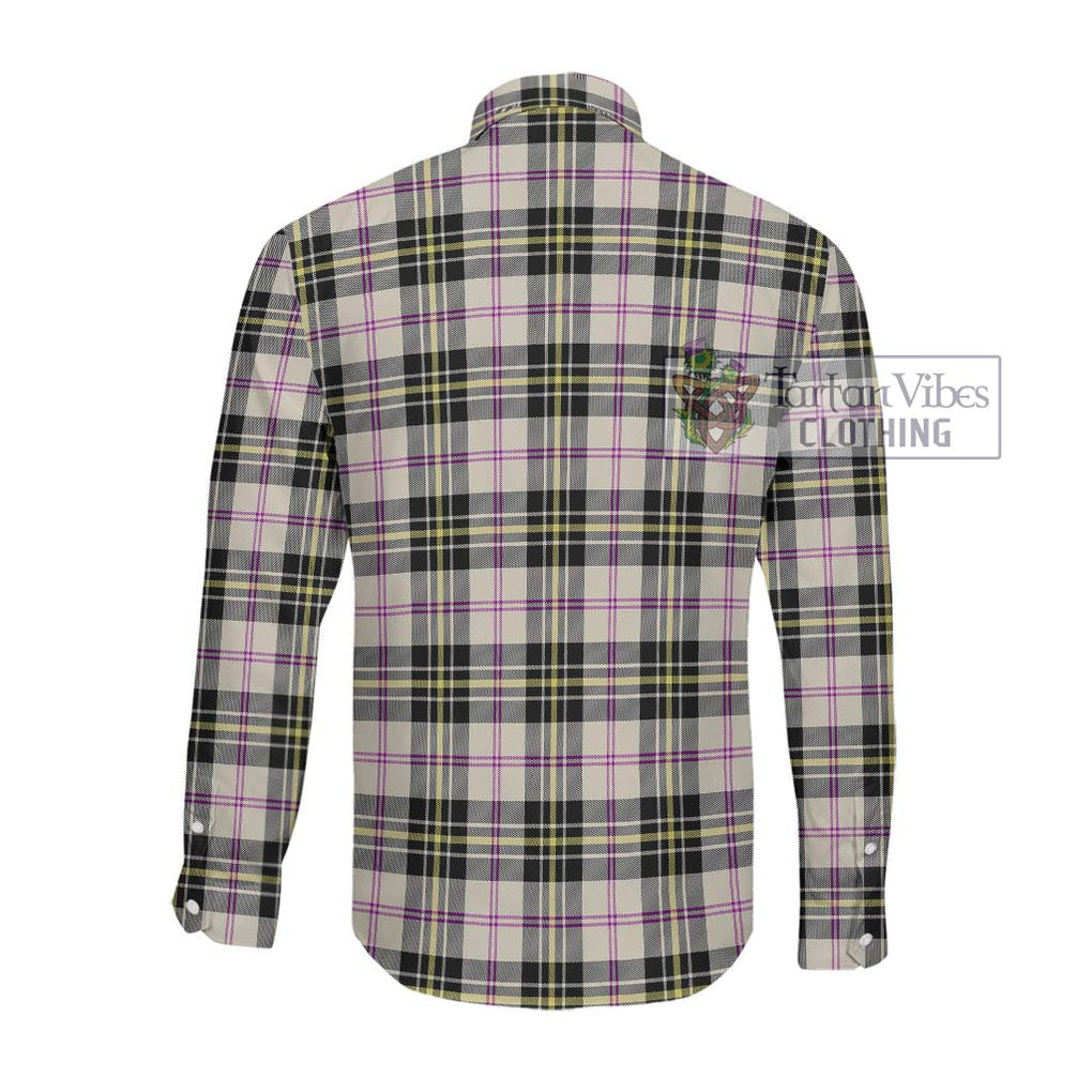 McPherson Dress Ancient Tartan Long Sleeve Button Shirt with Family Crest DNA In Me Style - Tartanvibesclothing Shop