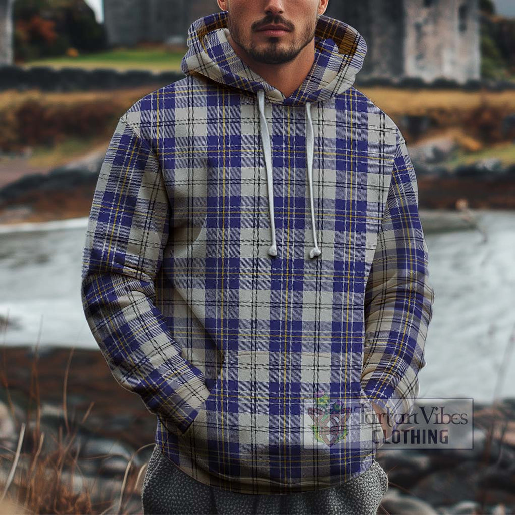 McPherson Dress Blue Tartan Cotton Hoodie Pullover Hoodie XS - Tartan Vibes Clothing