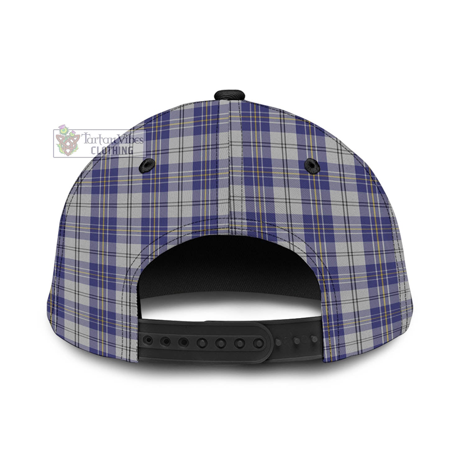 Tartan Vibes Clothing McPherson Dress Blue Tartan Classic Cap with Family Crest In Me Style