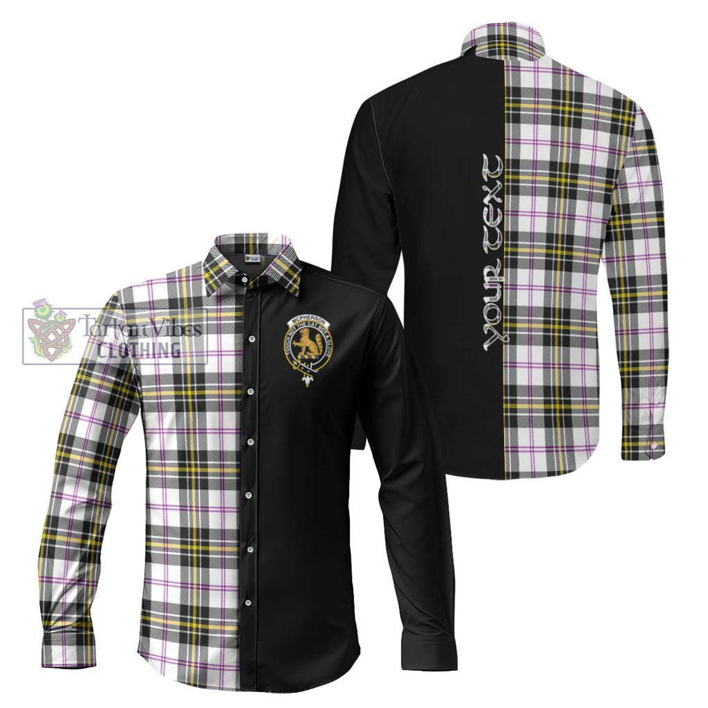 McPherson Dress Modern Tartan Long Sleeve Button Shirt with Family Crest and Half Of Me Style Men's Shirt S - Tartanvibesclothing Shop