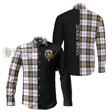 McPherson Dress Modern Tartan Long Sleeve Button Shirt with Family Crest and Half Of Me Style Men's Shirt S - Tartanvibesclothing Shop