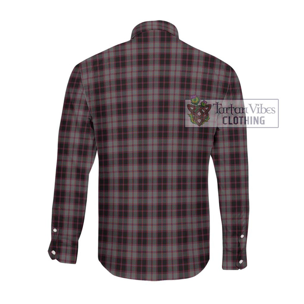 McPherson Hunting Tartan Long Sleeve Button Shirt with Family Crest DNA In Me Style - Tartanvibesclothing Shop