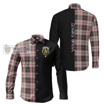 McPherson Hunting Ancient Tartan Long Sleeve Button Shirt with Family Crest and Half Of Me Style Men's Shirt S - Tartanvibesclothing Shop