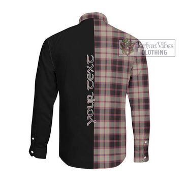 McPherson Hunting Ancient Tartan Long Sleeve Button Shirt with Family Crest and Half Of Me Style Men's Shirt - Tartanvibesclothing Shop
