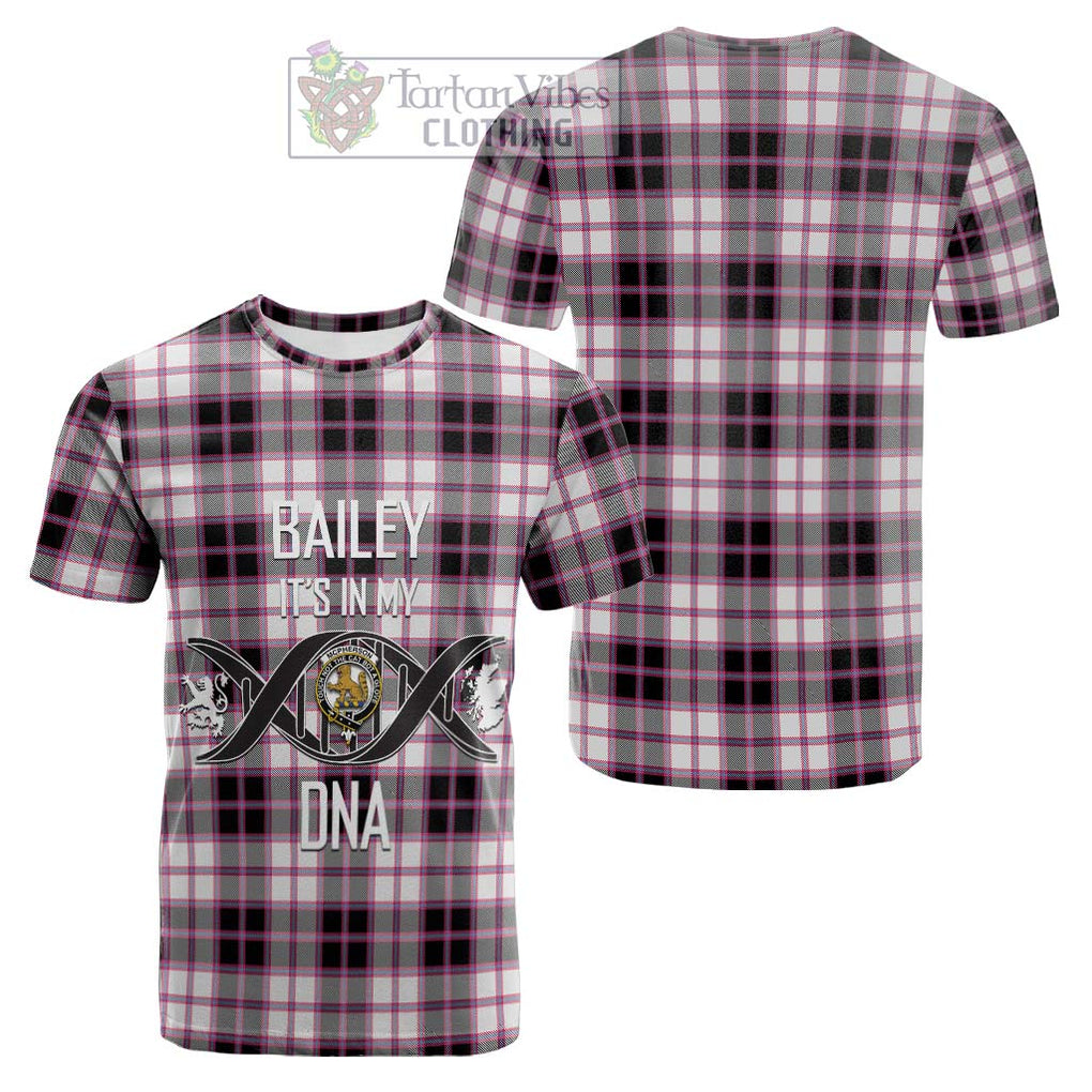 Tartan Vibes Clothing McPherson Hunting Modern Tartan Cotton T-shirt with Family Crest DNA In Me Style