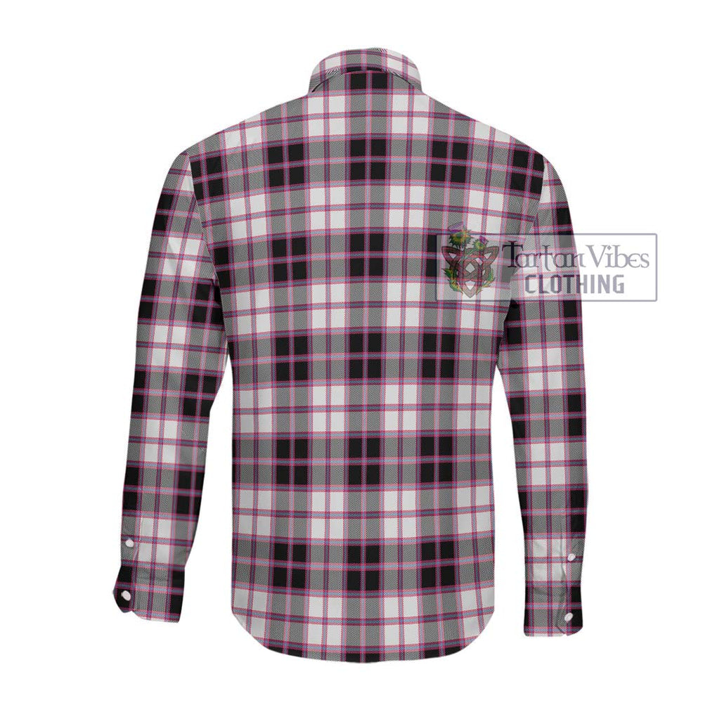 McPherson Hunting Modern Tartan Long Sleeve Button Shirt with Family Crest DNA In Me Style - Tartanvibesclothing Shop