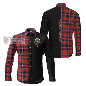 McPherson Modern Tartan Long Sleeve Button Shirt with Family Crest and Half Of Me Style Men's Shirt S - Tartanvibesclothing Shop