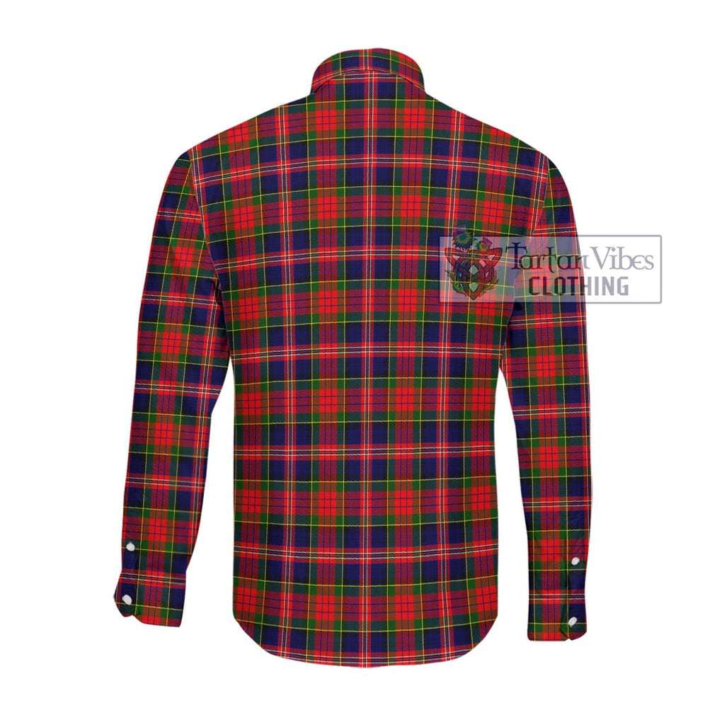 McPherson Modern Tartan Long Sleeve Button Shirt with Family Crest DNA In Me Style - Tartanvibesclothing Shop