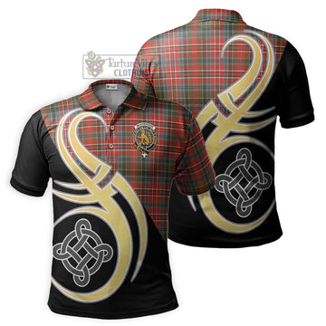 McPherson Weathered Tartan Polo Shirt with Family Crest and Celtic Symbol Style Kid - Tartan Vibes Clothing