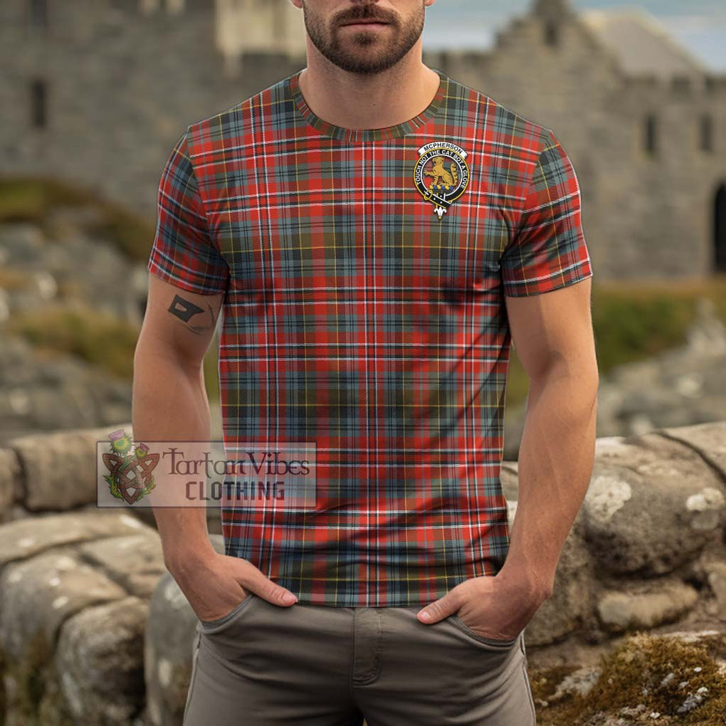 McPherson Weathered Tartan Cotton T-Shirt with Family Crest Kid's Shirt - Tartan Vibes Clothing