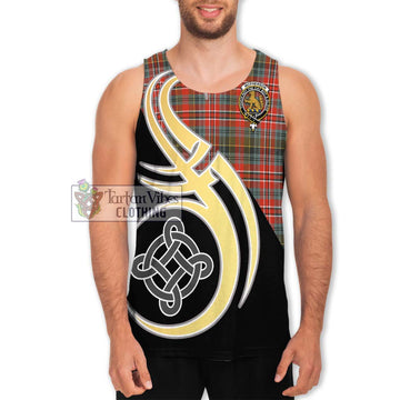 McPherson Weathered Tartan Men's Tank Top with Family Crest and Celtic Symbol Style Men - Tartan Vibes Clothing