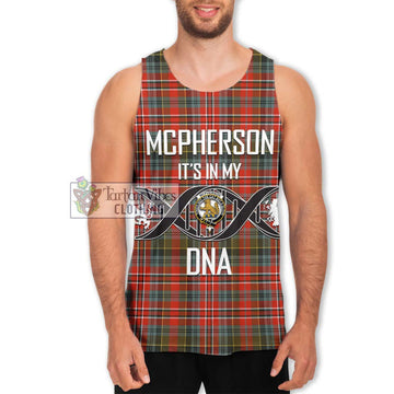 McPherson Weathered Tartan Men's Tank Top with Family Crest DNA In Me Style Men - Tartan Vibes Clothing