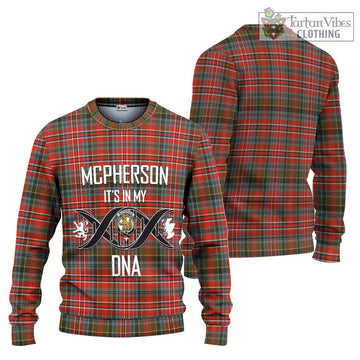 McPherson Weathered Tartan Ugly Sweater with Family Crest DNA In Me Style Unisex - Tartan Vibes Clothing