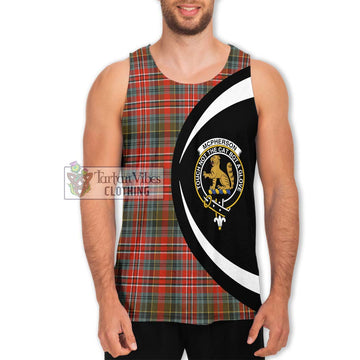 McPherson Weathered Tartan Men's Tank Top with Family Crest Circle Style Men - Tartan Vibes Clothing