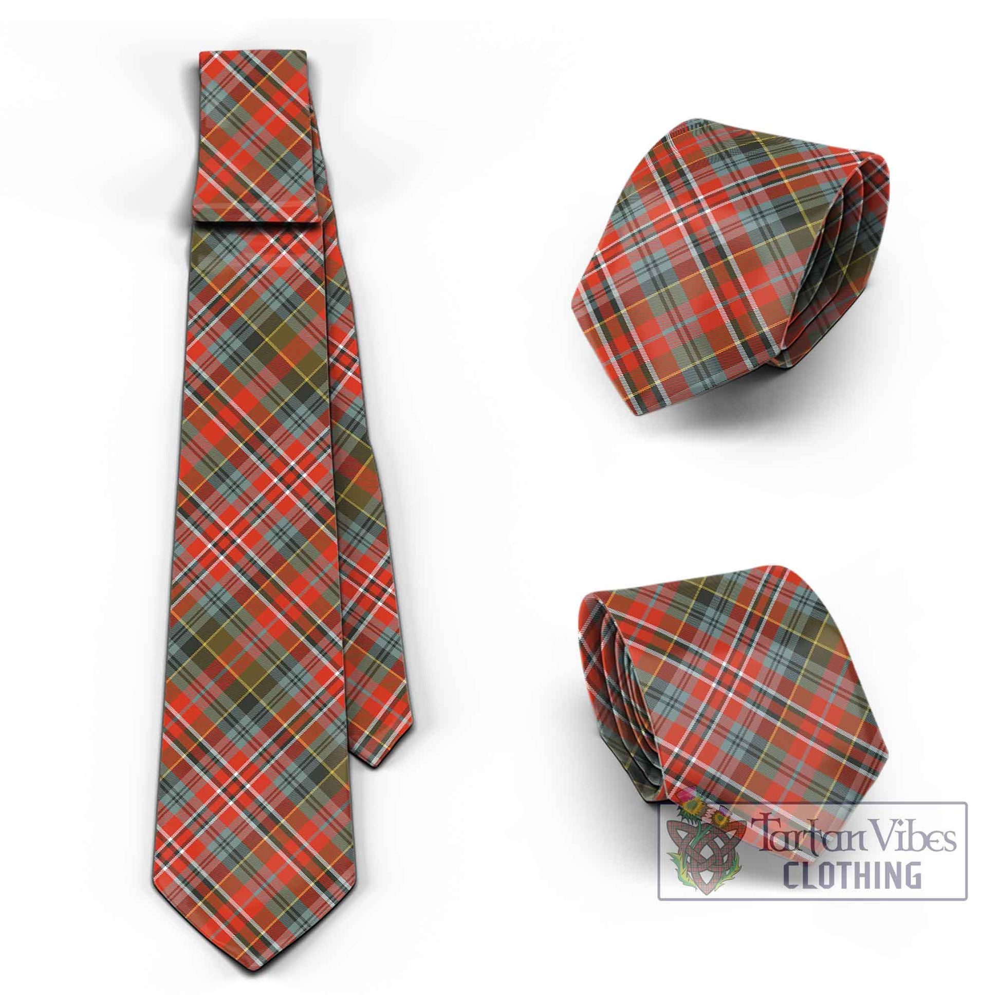 McPherson Weathered Tartan Classic Necktie Cross Style Necktie One Size - Tartan Vibes Clothing