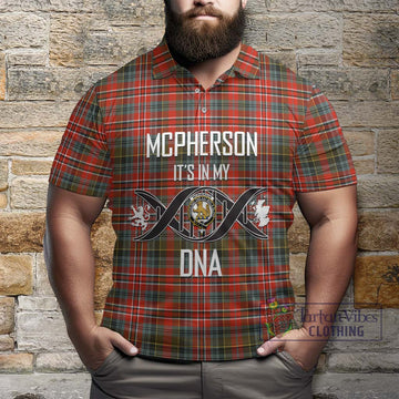 McPherson Weathered Tartan Polo Shirt with Family Crest DNA In Me Style Kid - Tartan Vibes Clothing