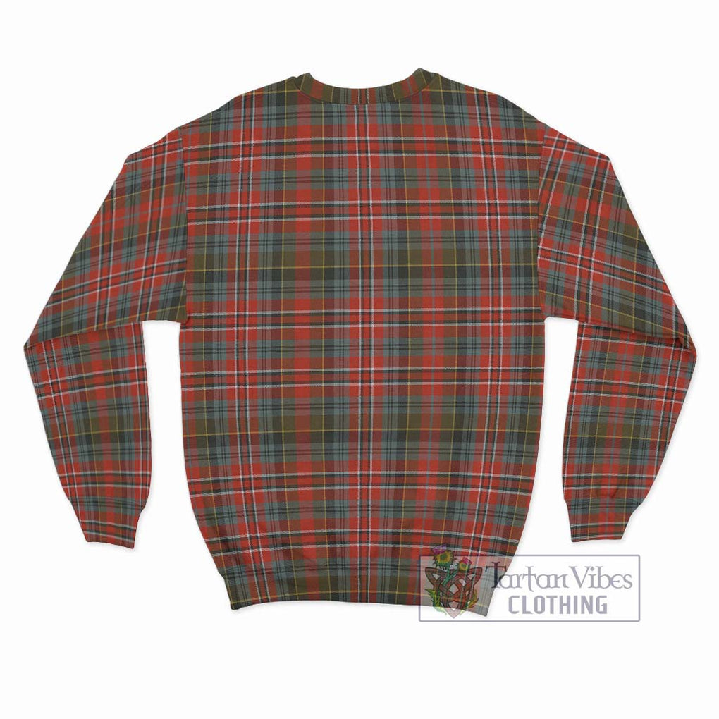 McPherson Weathered Tartan Sweatshirt with Family Crest DNA In Me Style - Tartan Vibes Clothing