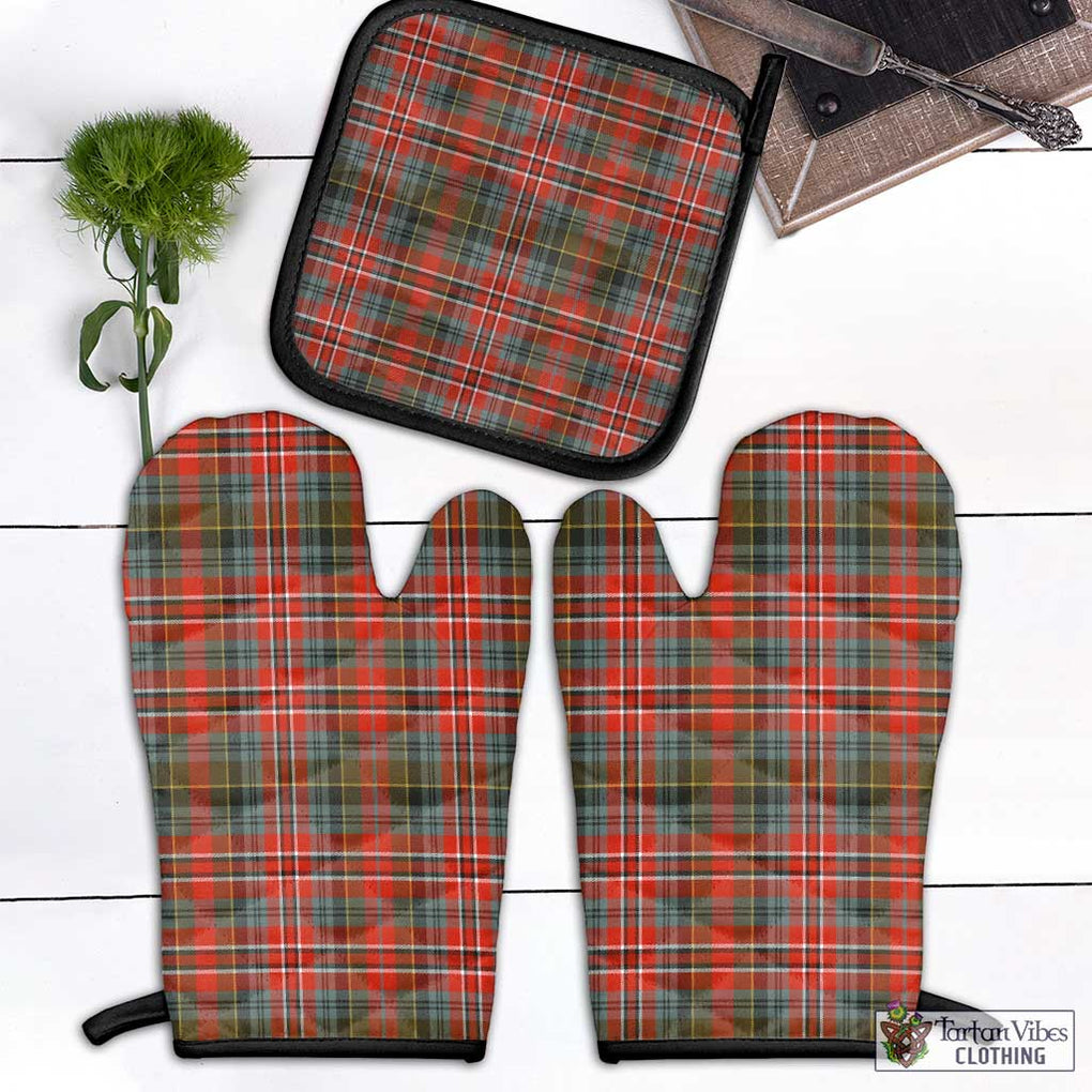 McPherson Weathered Tartan Combo Oven Mitt & Pot-Holder - Tartan Vibes Clothing