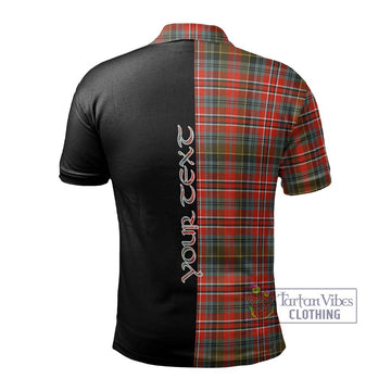 McPherson Weathered Tartan Polo Shirt with Family Crest and Half Of Me Style - Tartan Vibes Clothing