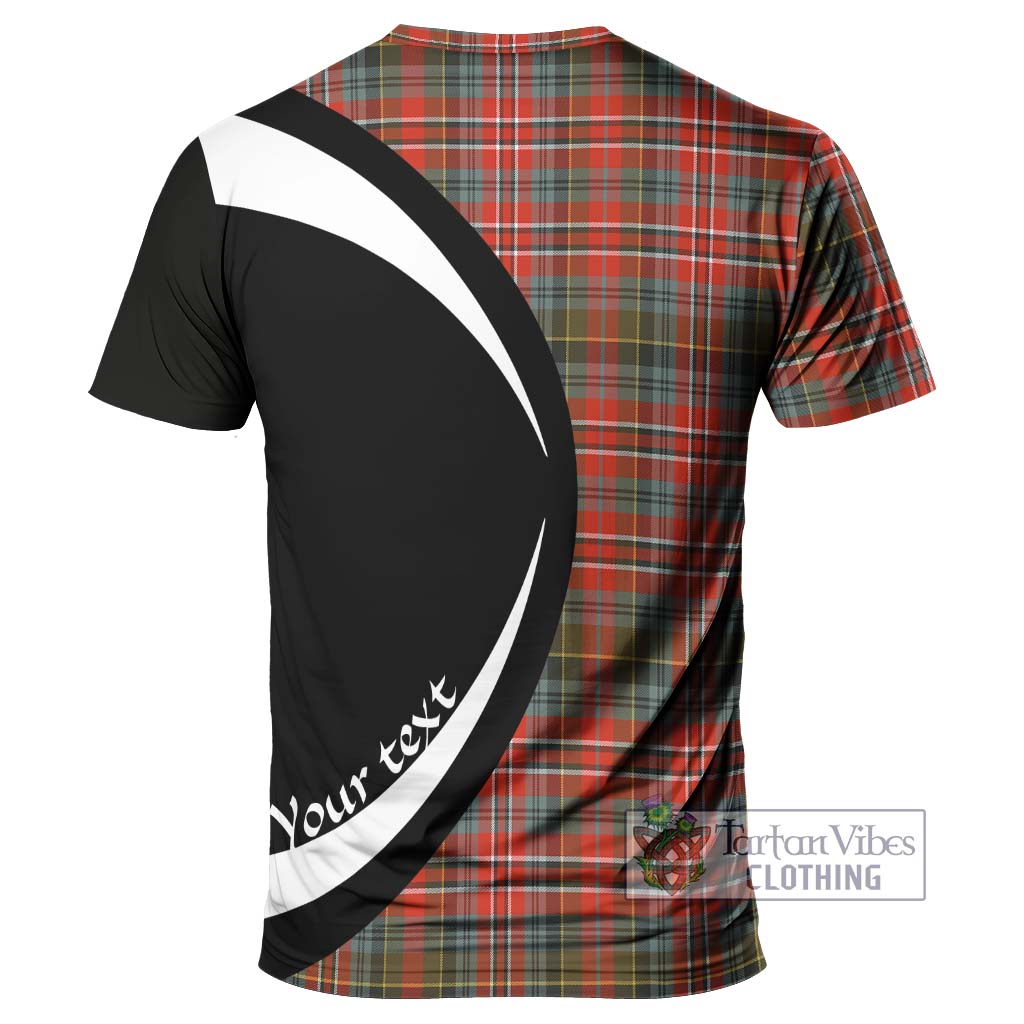 McPherson Weathered Tartan T-Shirt with Family Crest Circle Style - Tartan Vibes Clothing