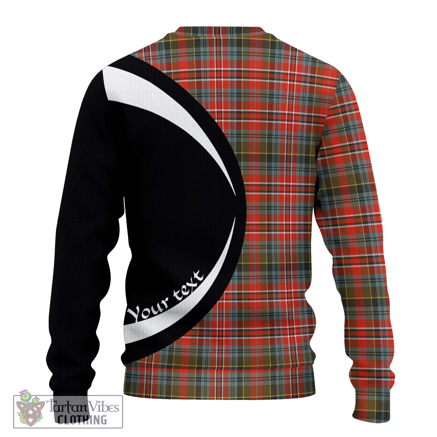 McPherson Weathered Tartan Ugly Sweater with Family Crest Circle Style - Tartan Vibes Clothing