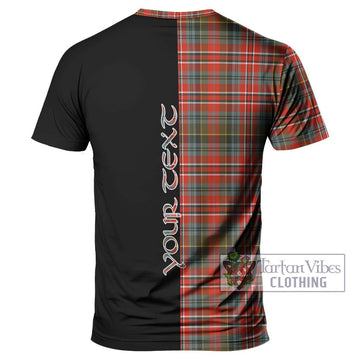McPherson Weathered Tartan T-Shirt with Family Crest and Half Of Me Style - Tartan Vibes Clothing