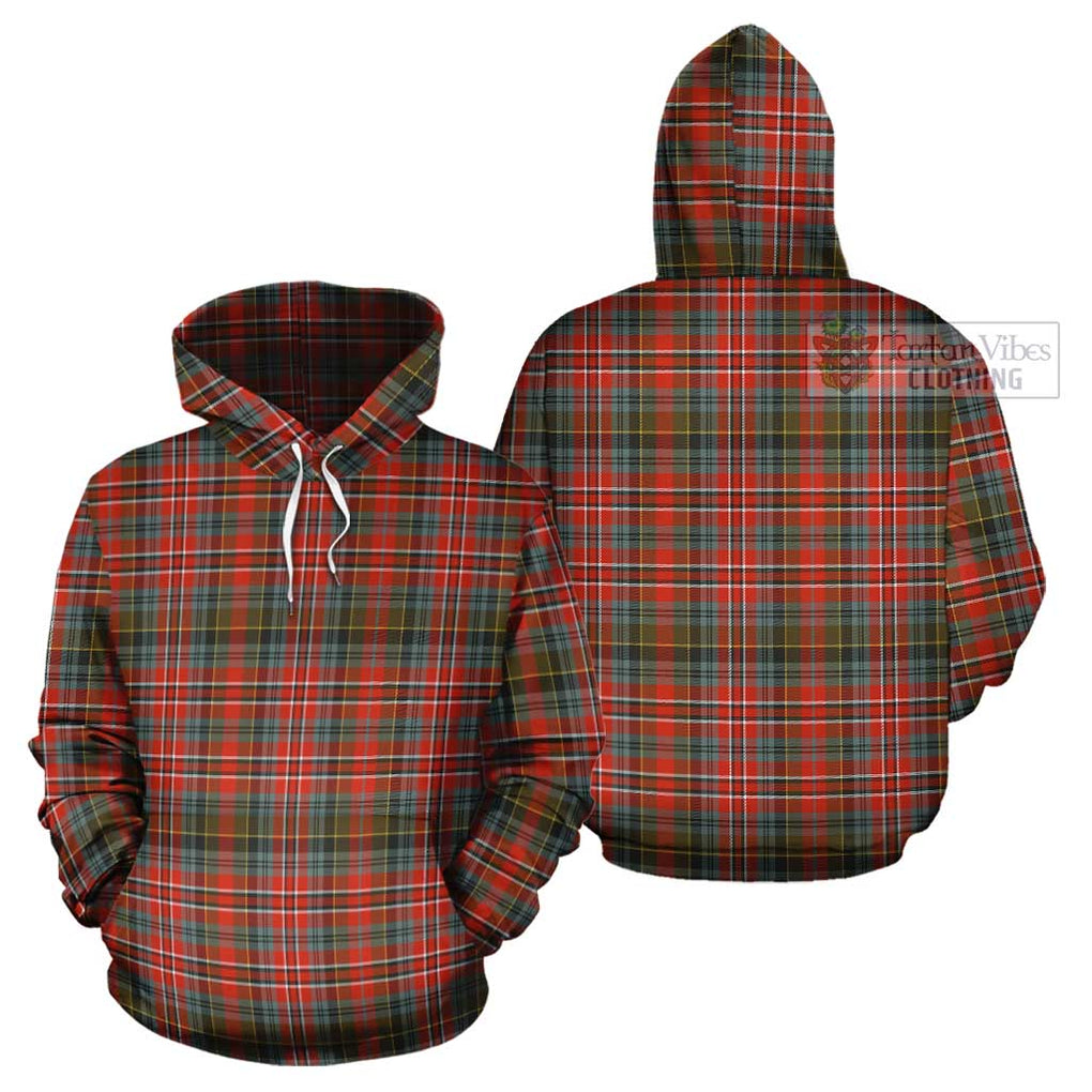 McPherson Weathered Tartan Cotton Hoodie Pullover Hoodie - Tartan Vibes Clothing