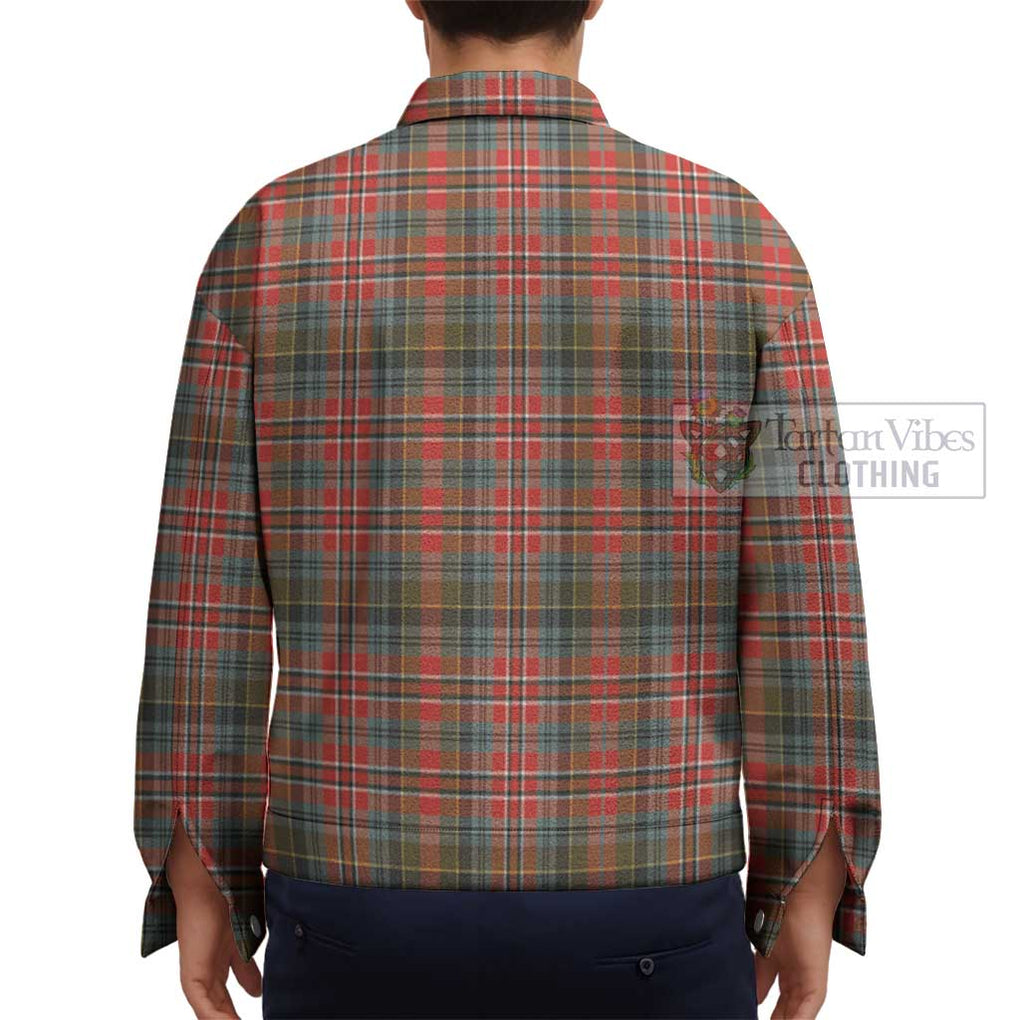 McPherson Weathered Tartan Unisex Lapel Cotton Jacket - Tartan Vibes Clothing