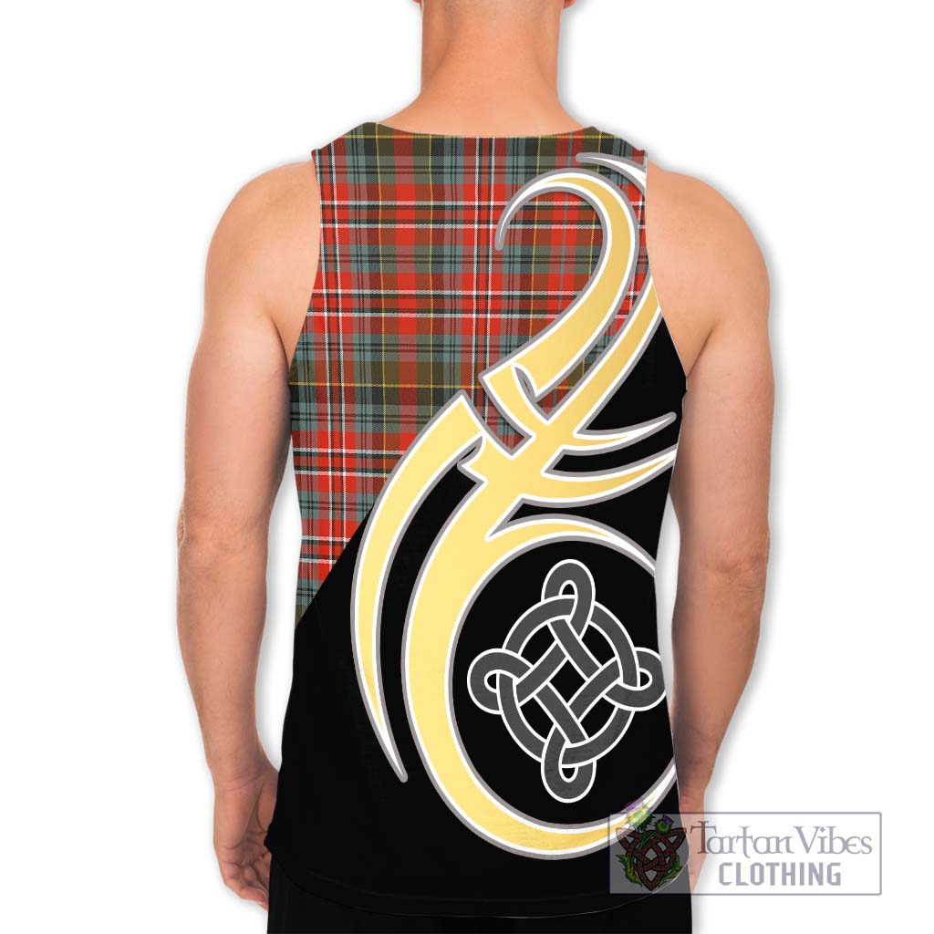 McPherson Weathered Tartan Men's Tank Top with Family Crest and Celtic Symbol Style - Tartan Vibes Clothing