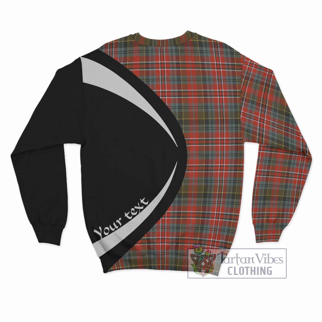 McPherson Weathered Tartan Sweatshirt with Family Crest Circle Style - Tartan Vibes Clothing