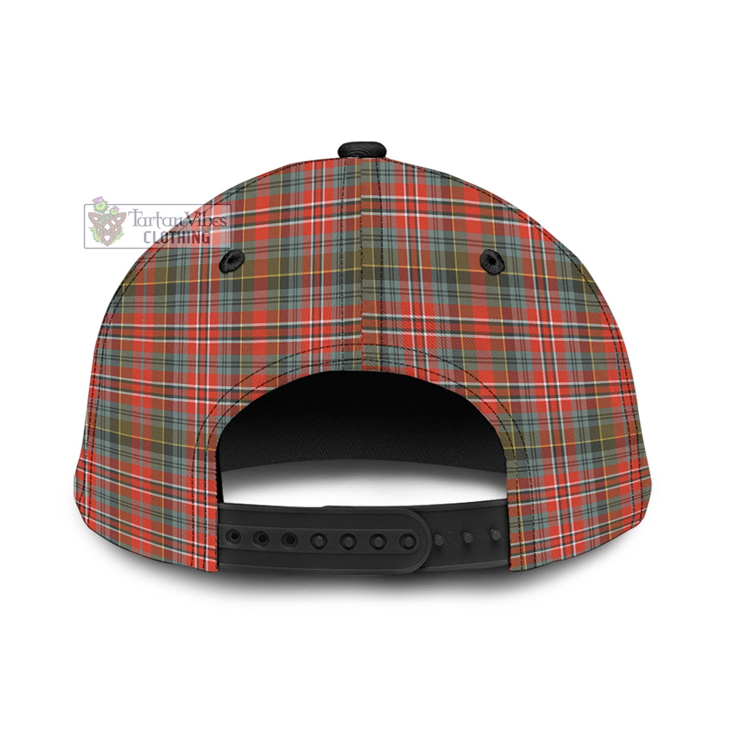 Tartan Vibes Clothing McPherson Weathered Tartan Classic Cap with Family Crest In Me Style