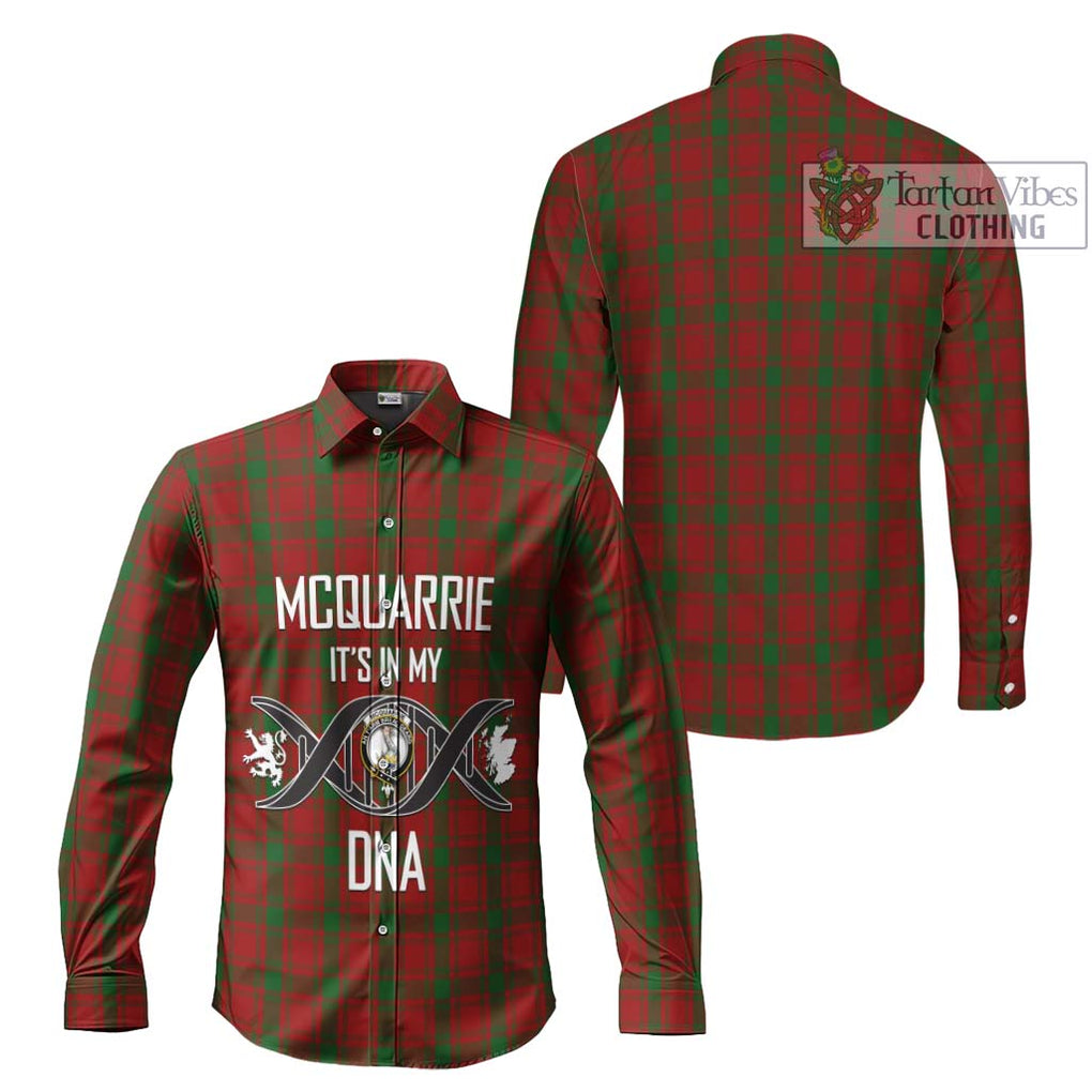 McQuarrie Tartan Long Sleeve Button Shirt with Family Crest DNA In Me Style Men's Shirt - Tartanvibesclothing Shop