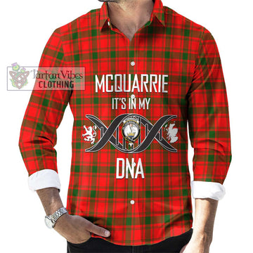 McQuarrie Modern Tartan Long Sleeve Button Shirt with Family Crest DNA In Me Style Men's Shirt S - Tartanvibesclothing Shop