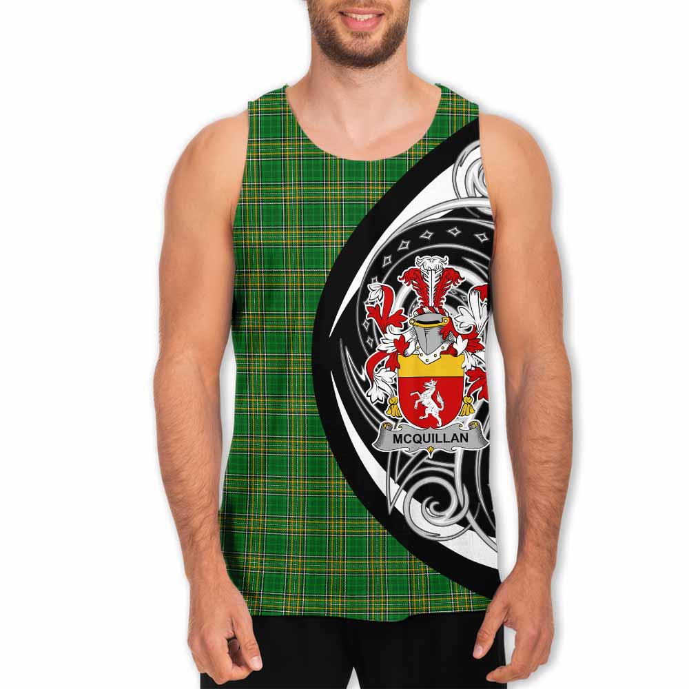 Tartan Vibes Clothing McQuillan Irish Clan Men's Tank Top Celtic Circle Style