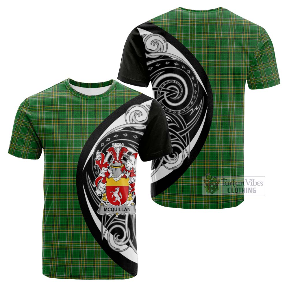 Tartan Vibes Clothing McQuillan Irish Clan Cotton T-shirt Celtic Circle Style