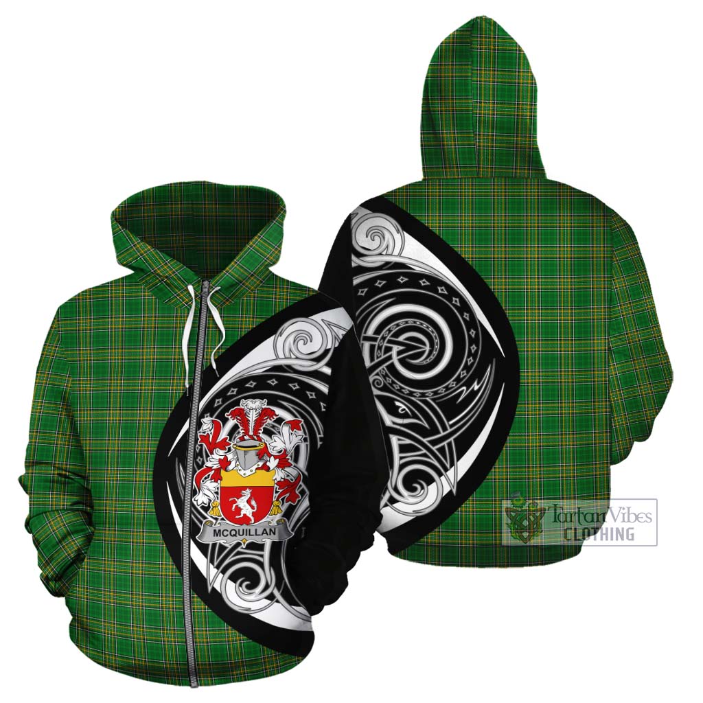 Tartan Vibes Clothing McQuillan Irish Clan Cotton Hoodie Celtic Circle Style