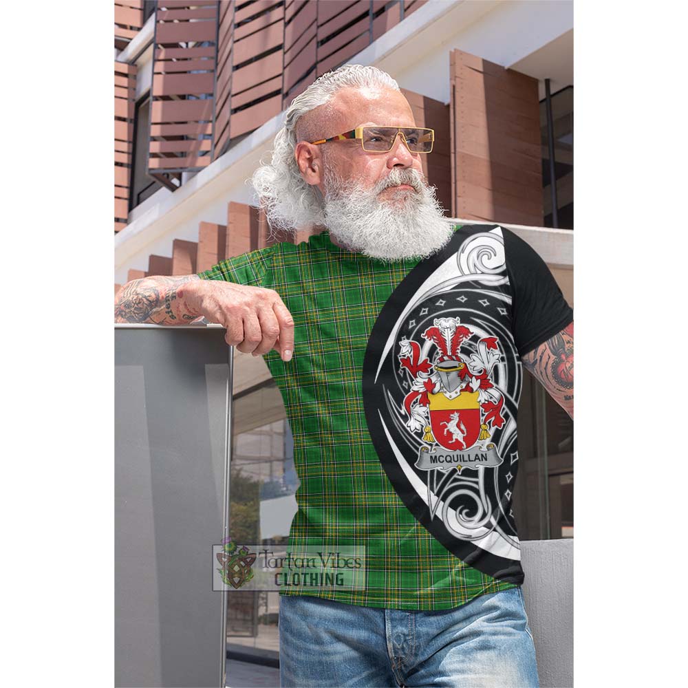 Tartan Vibes Clothing McQuillan Irish Clan Cotton T-shirt Celtic Circle Style