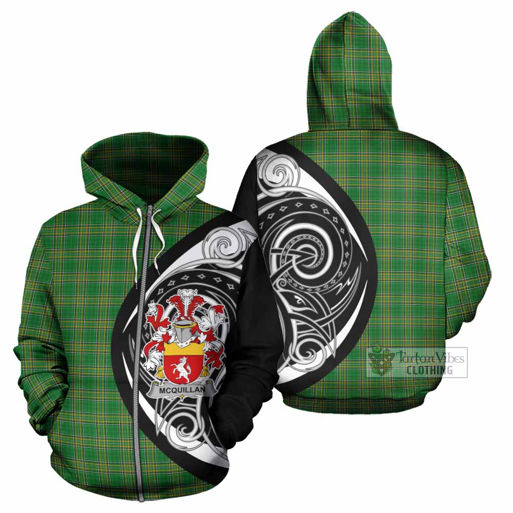 McQuillan Irish Clan Hoodie Celtic Circle Style Zip Hoodie - Tartan Vibes Clothing