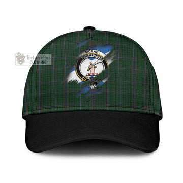 Tartan Vibes Clothing McRae Tartan Classic Cap with Family Crest In Me Style