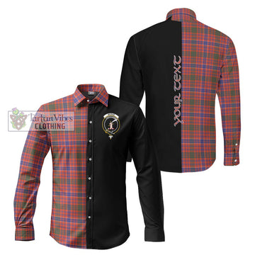 McRae Ancient Tartan Long Sleeve Button Shirt with Family Crest and Half Of Me Style Men's Shirt S - Tartanvibesclothing Shop