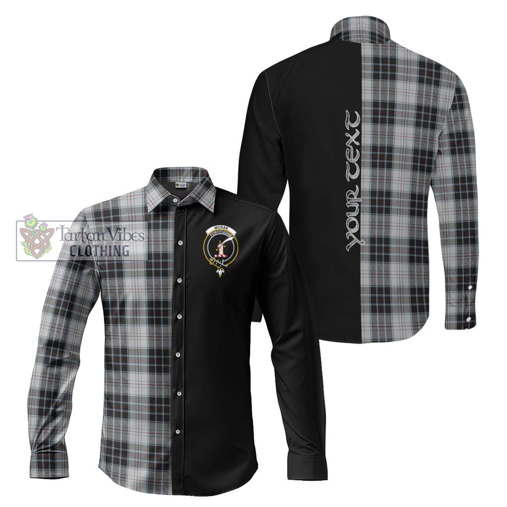 McRae Dress Tartan Long Sleeve Button Shirt with Family Crest and Half Of Me Style Men's Shirt S - Tartanvibesclothing Shop