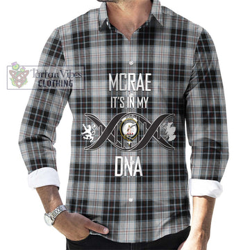 McRae Dress Tartan Long Sleeve Button Shirt with Family Crest DNA In Me Style Men's Shirt S - Tartanvibesclothing Shop