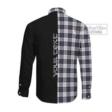 McRae Dress Modern Tartan Long Sleeve Button Shirt with Family Crest and Half Of Me Style Men's Shirt - Tartanvibesclothing Shop