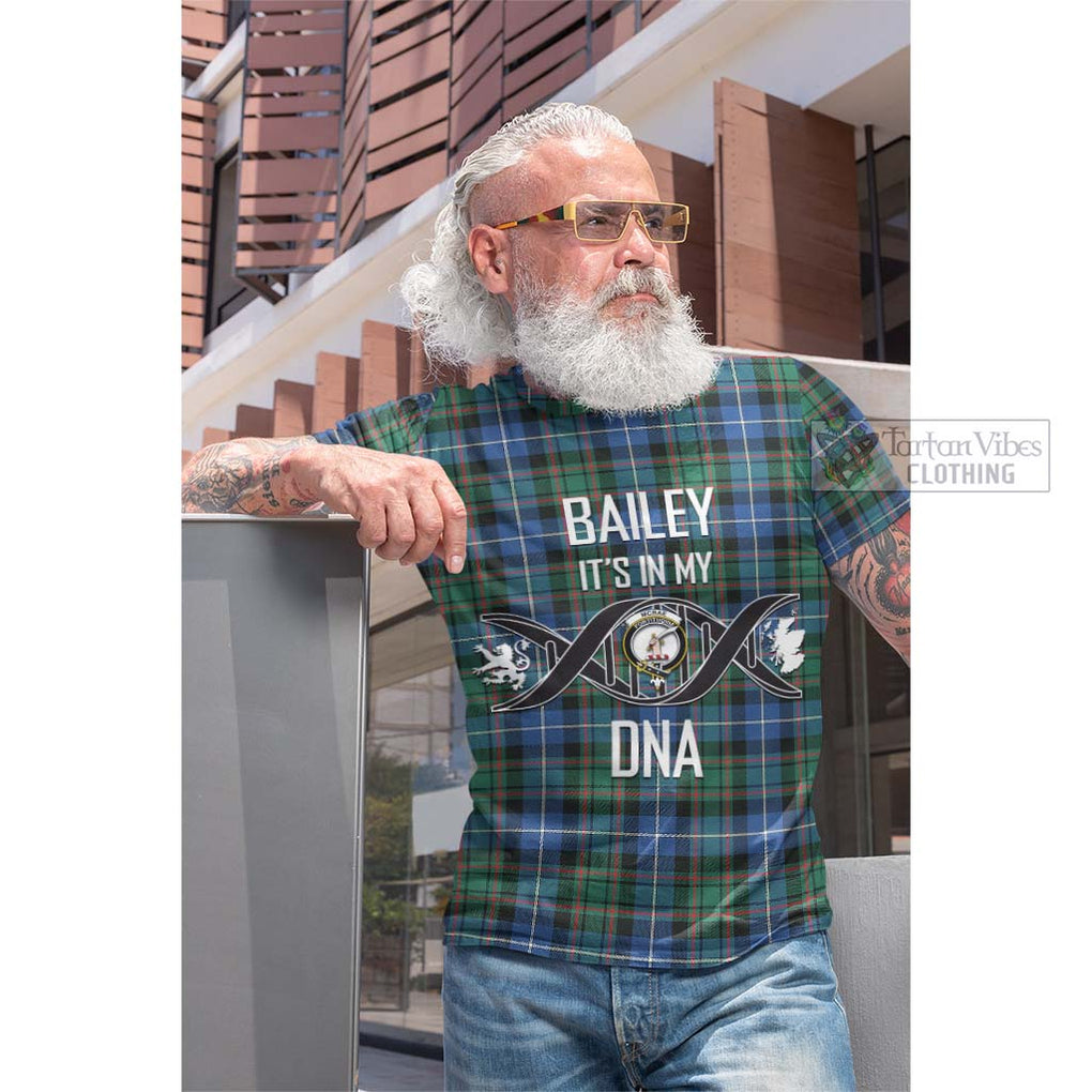 Tartan Vibes Clothing McRae Hunting Ancient Tartan Cotton T-shirt with Family Crest DNA In Me Style