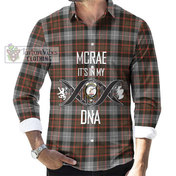 McRae Hunting Weathered Tartan Long Sleeve Button Shirt with Family Crest DNA In Me Style Men's Shirt S - Tartanvibesclothing Shop
