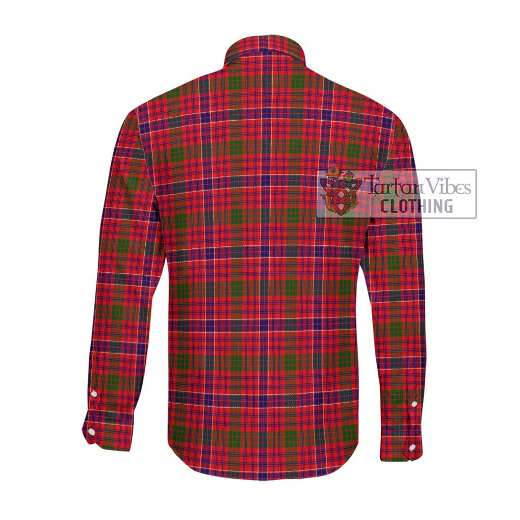 McRae Modern Tartan Long Sleeve Button Shirt with Family Crest DNA In Me Style - Tartanvibesclothing Shop