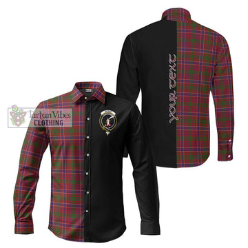 McRae Red Tartan Long Sleeve Button Shirt with Family Crest and Half Of Me Style Men's Shirt S - Tartanvibesclothing Shop