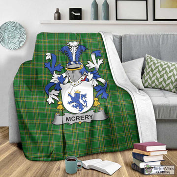 McRery Irish Clan Tartan Blanket with Coat of Arms - Tartan Vibes Clothing